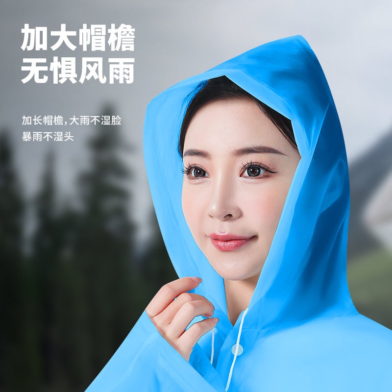 Eva Non-Disposable Raincoat Adult Thickeneded Outdoor Travel Portable Full-Body Rainproof One-Piece Raincoat - Image 3